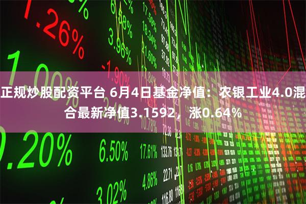 正规炒股配资平台 6月4日基金净值：农银工业4.0混合最新净值3.1592，涨0.64%