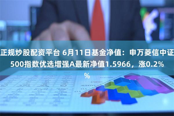 正规炒股配资平台 6月11日基金净值：申万菱信中证500指数优选增强A最新净值1.5966，涨0.2%