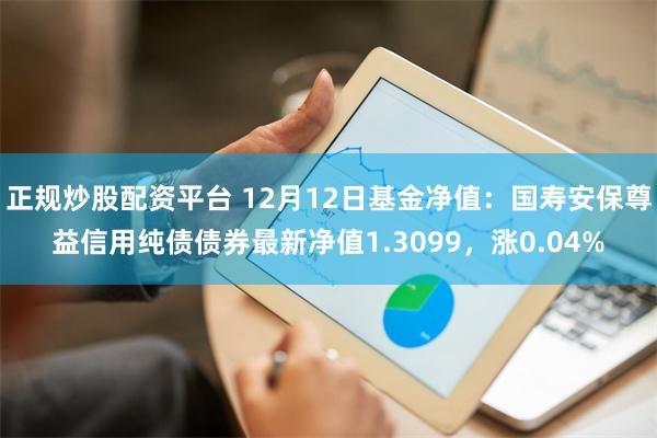 正规炒股配资平台 12月12日基金净值：国寿安保尊益信用纯债债券最新净值1.3099，涨0.04%