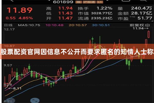 股票配资官网因信息不公开而要求匿名的知情人士称